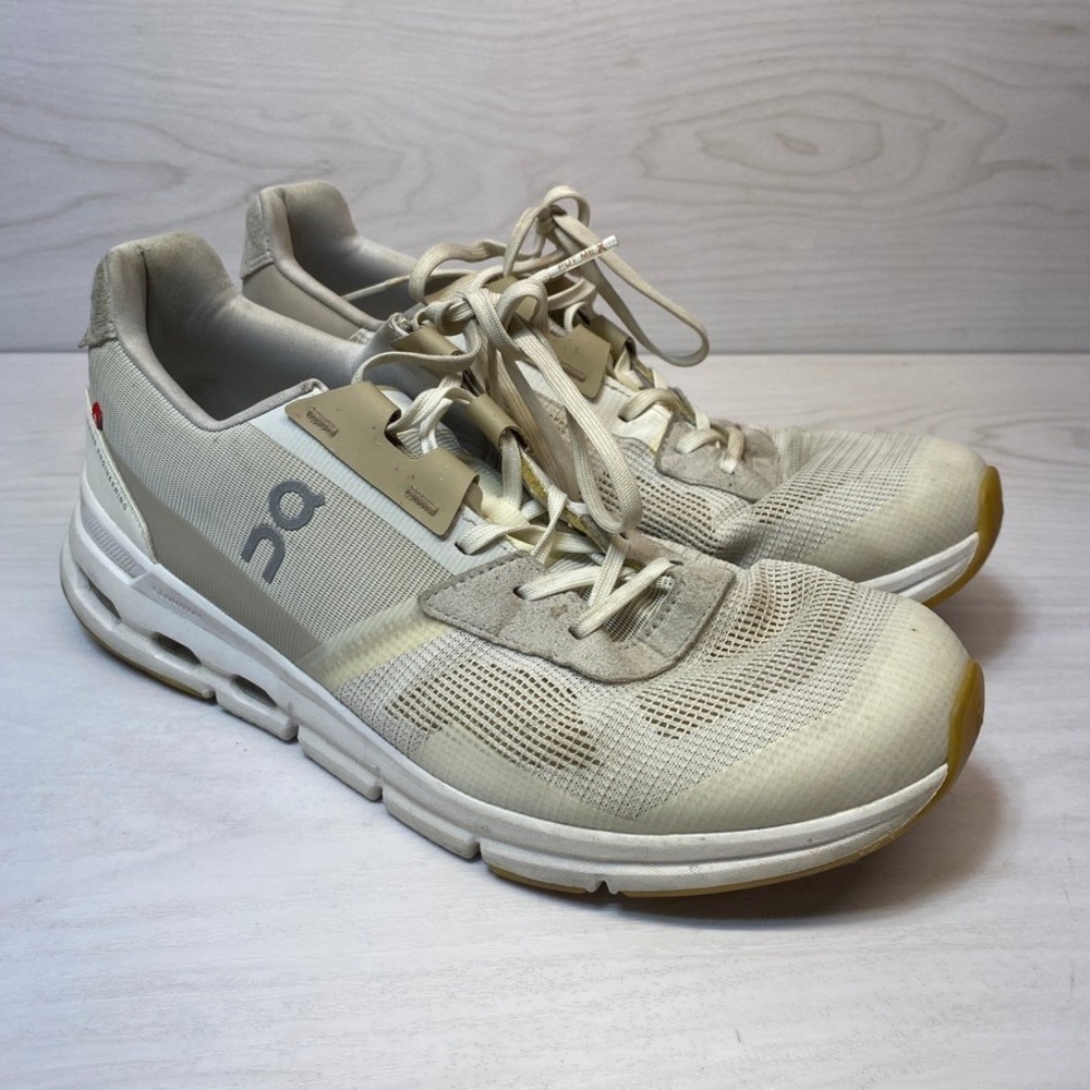 On Cloudnova Womens 10 Running Shoes Cream White Mesh CloudTec Sneakers 87.98446